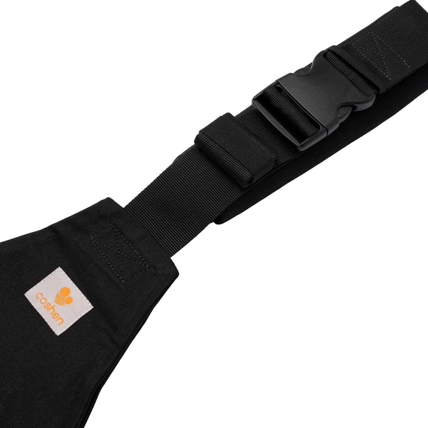 Black Toddler hip carrier used from 9 months to 48 months