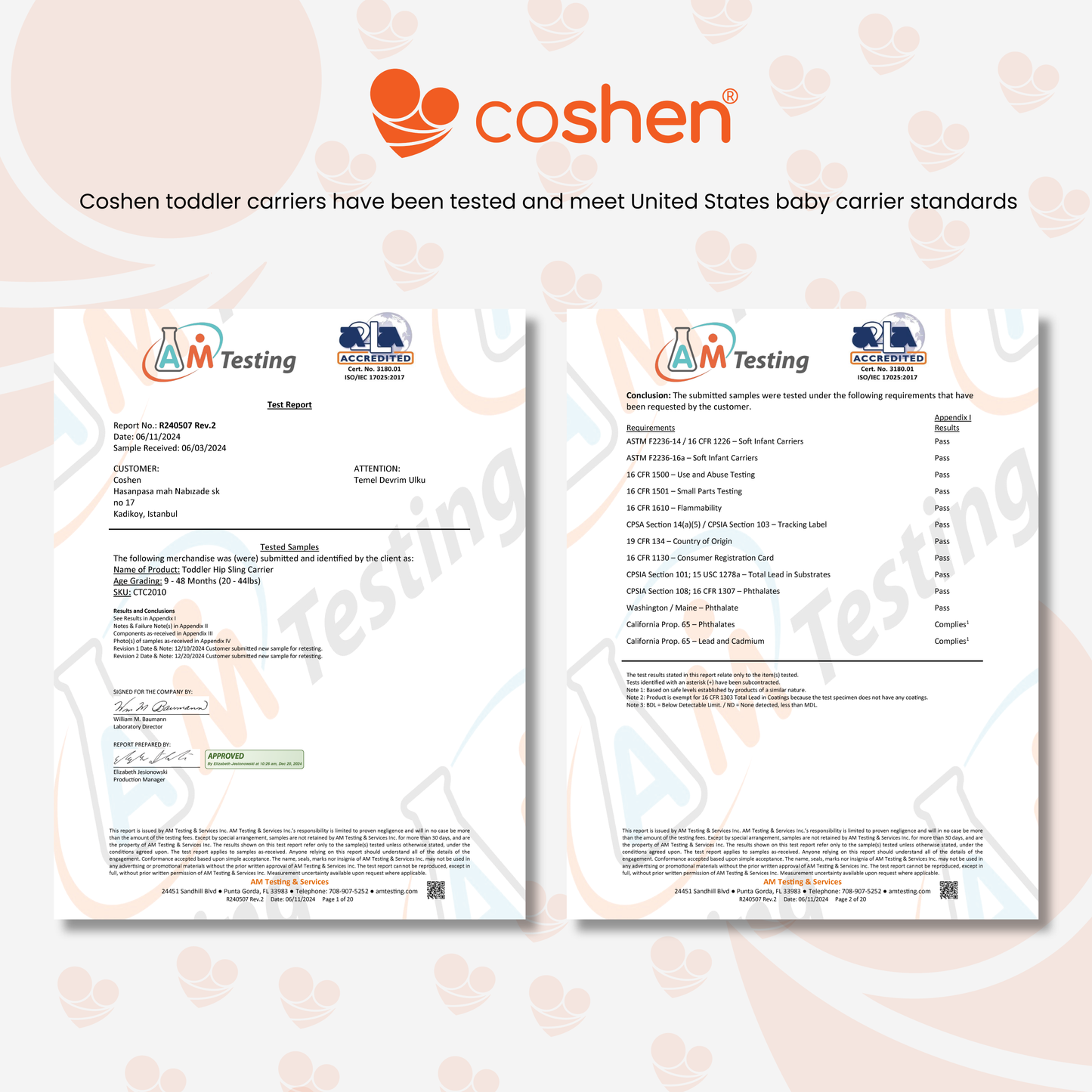 baby sling used from 9 months to 48 months, safety tested