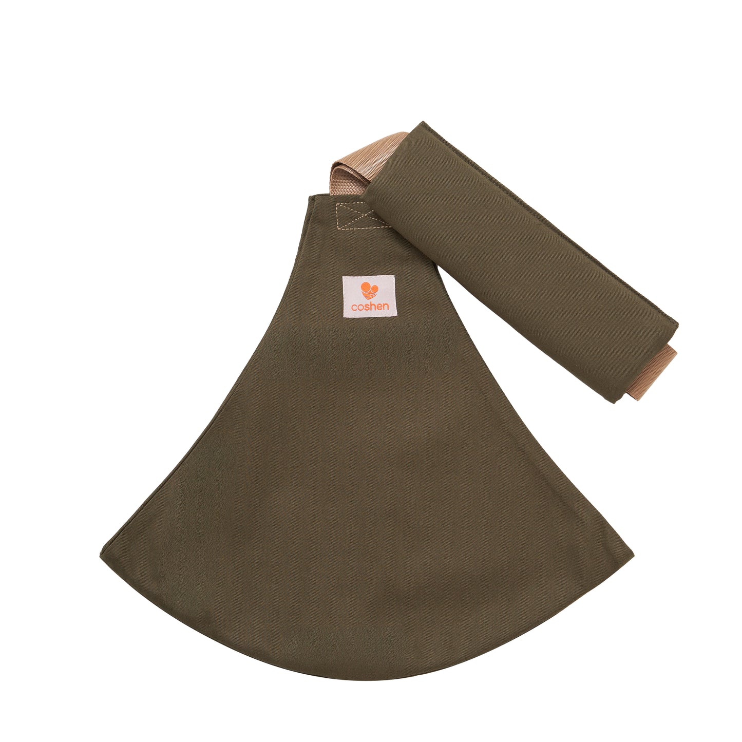 Green Toddler hip carrier used from 9 months to 48 months