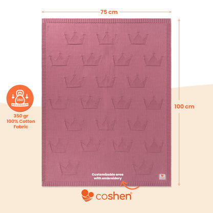 organic cotton knitted baby blanket