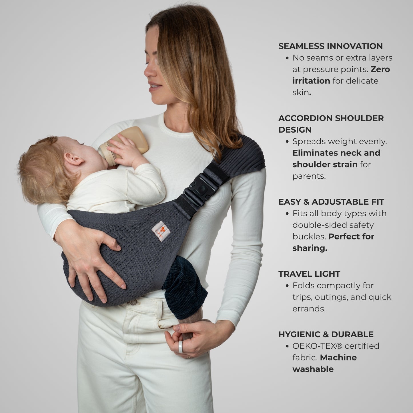 Coshen Icon Seamless Toddler Carrier | Anthracite