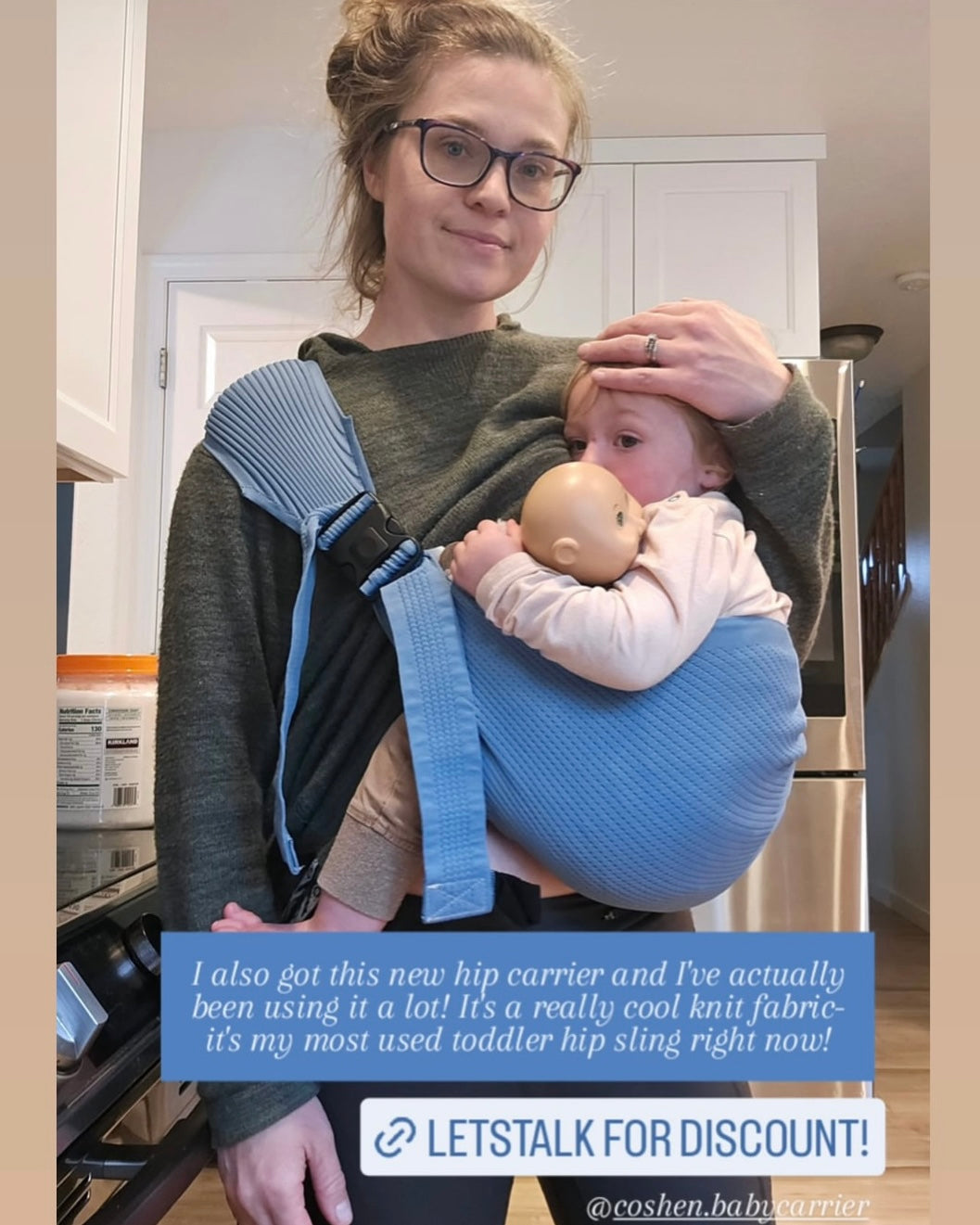 Die zertifizierte Trageberaterin Cassidy Eisenfeld bewertet die Coshen Icon Serie. Sie hebt die innovative nahtlose 3D-Stricktechnologie und das patentierte „Accordion Shoulder“-Design hervor und zeigt, wie die 200g ultraleichte Babytrage professionelle ergonomische Unterstützung für Kleinkinder bis zu 20 kg bietet.