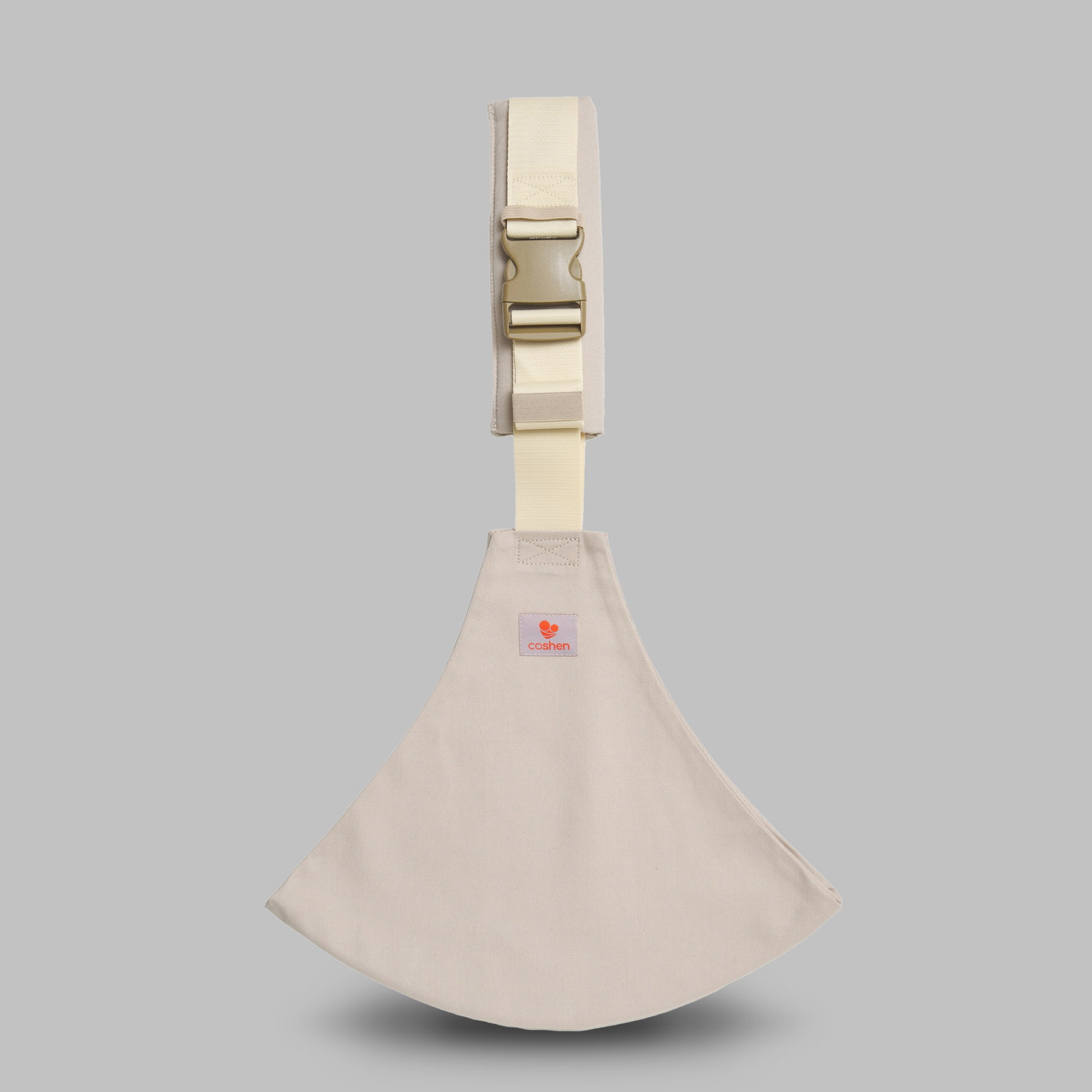 gray baby and toddler hip carrier