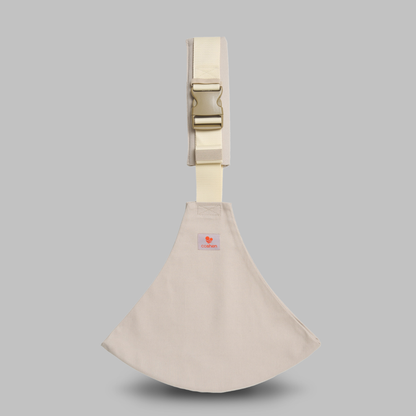 gray baby and toddler hip carrier