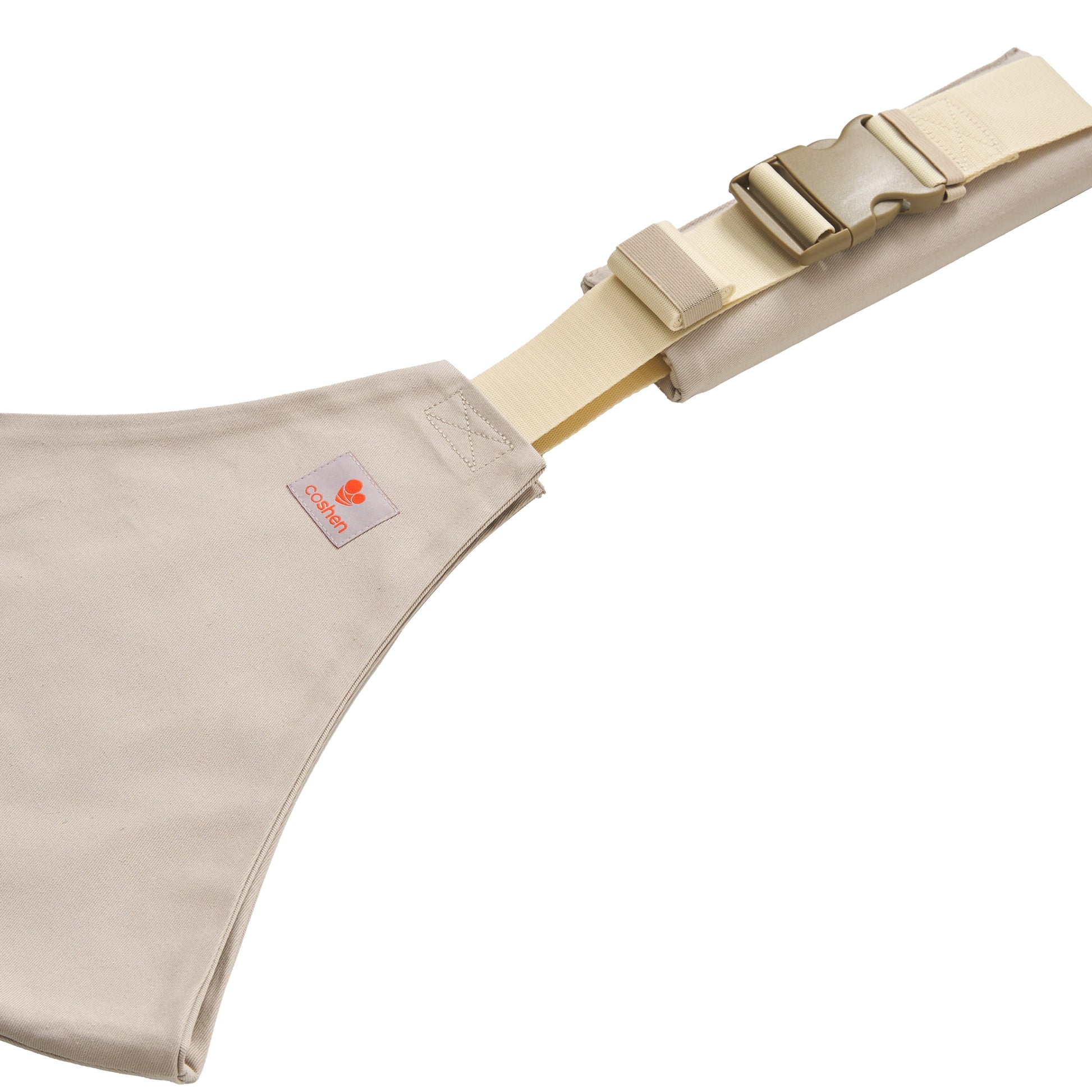 gray baby and toddler hip carrier